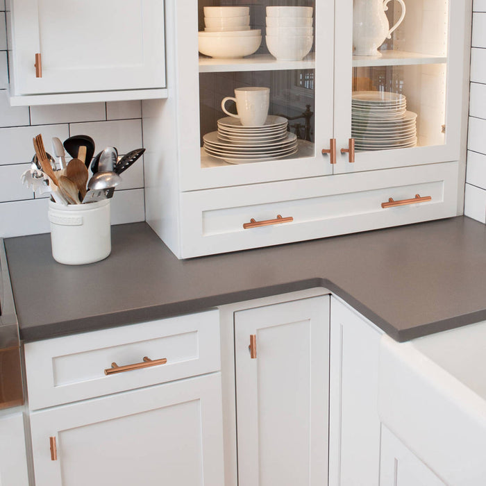 Akicon Copper Kitchen T Bar Cabinet Pulls 100% Solid Brass Drawer Knob AK01917-C