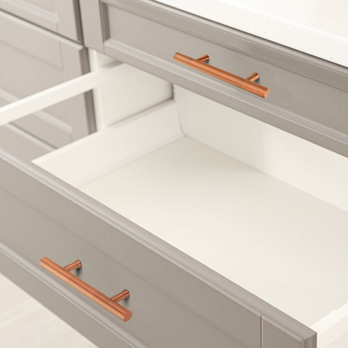 Akicon 3 Inch Hole Center Copper Kitchen Cabinet Handles 100% Solid Brass Drawer Pulls AK01930-C