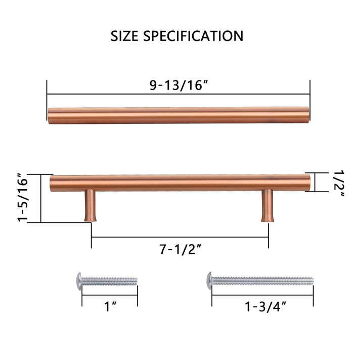 Akicon 5 Inch Hole Center Copper Kitchen Cabinet Handles 100% Solid Brass Drawer Pulls AK01932-C (Copy)