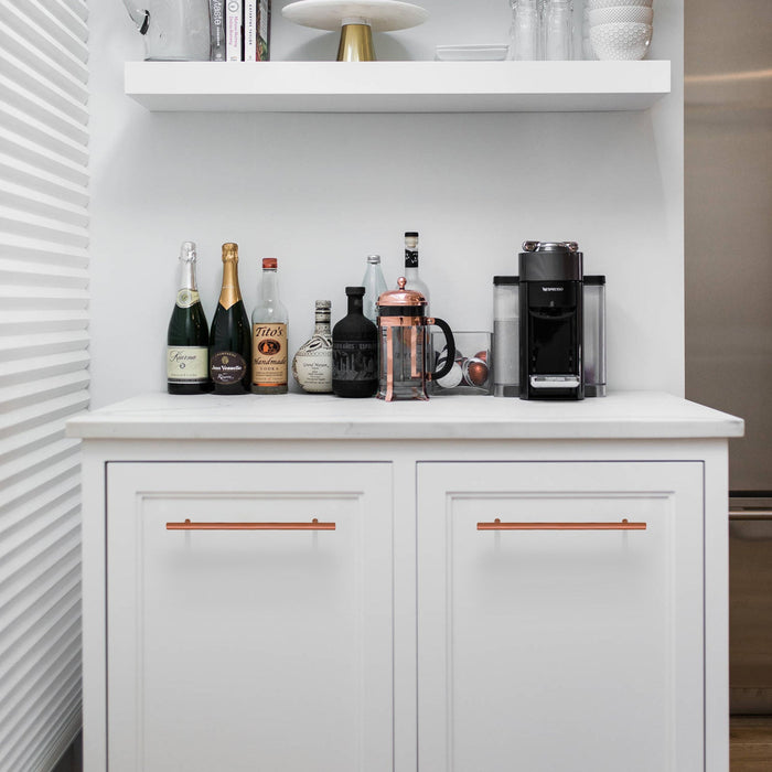 Akicon 7-1/2 Inch Hole Center Hammered Polished Gold Kitchen Cabinet Handles 100% Solid Brass Drawer Pulls AK01933-C