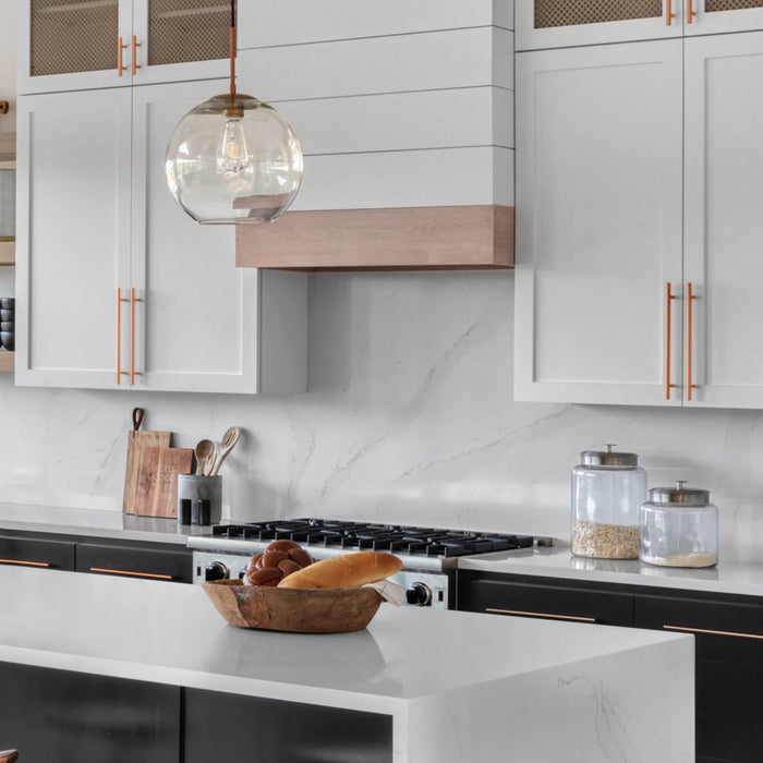 Akicon 7-1/2 Inch Hole Center Hammered Polished Gold Kitchen Cabinet Handles 100% Solid Brass Drawer Pulls AK01933-C