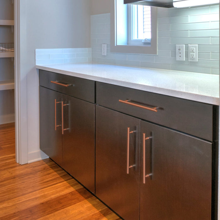 Akicon 7-1/2 Inch Hole Center Hammered Polished Gold Kitchen Cabinet Handles 100% Solid Brass Drawer Pulls AK01933-C