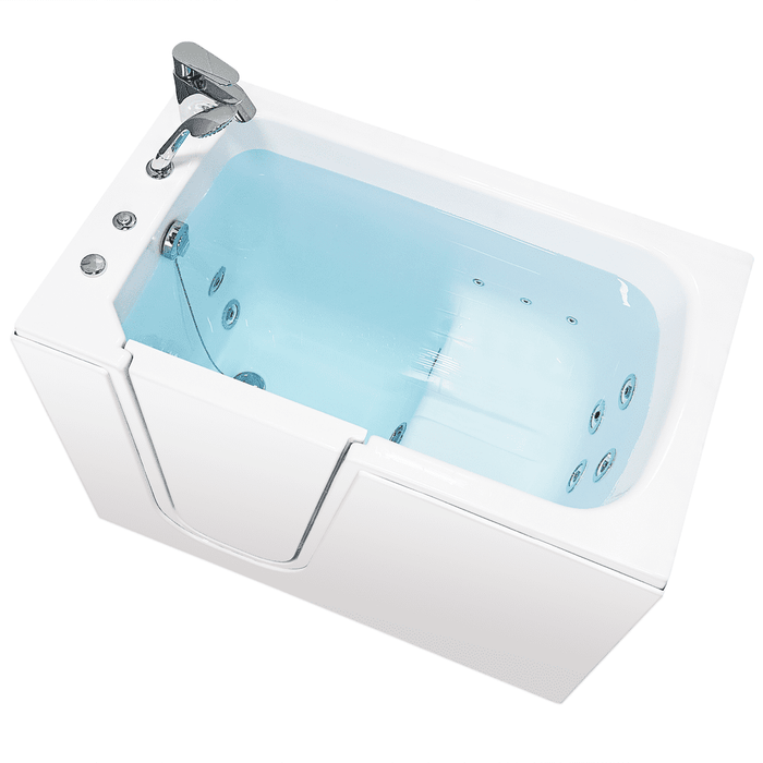 Ella's Bubbles's Bubbles Flow Acrylic Hydro Massage Walk in Tub 28"x48", Left Inward Swing Door, 2 Piece Fast Fill Faucet