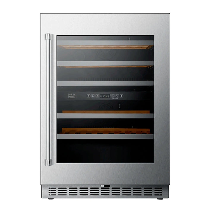 Kucht 24-Inch Freestanding Dual Zone 52-Wine Bottles Wine Cooler in Stainless Steel (D24US)