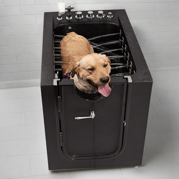 Ella's Bubbles Dog Pet Walk-In Bath Tub, Infusion Microbubble Therapy, Ozone Sterilization, Left Swing Door