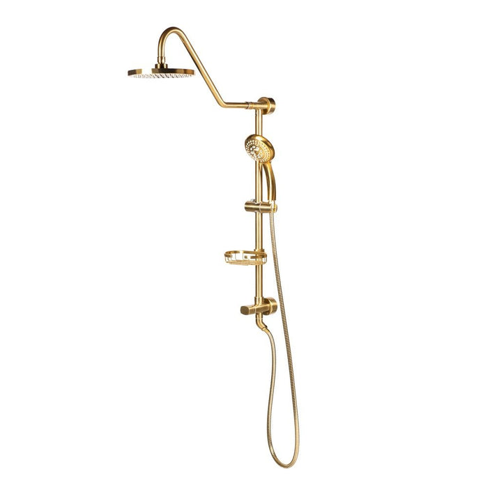 PULSE ShowerSpas Retro Line Kauai III Brushed-Gold Shower System