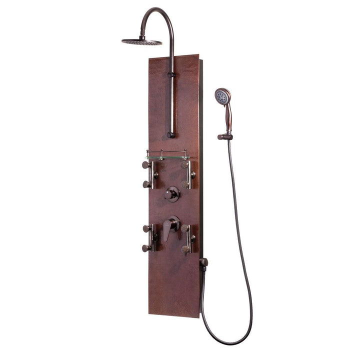 PULSE ShowerSpas Premier Line Mojave Hammered Copper ORB ShowerSpa