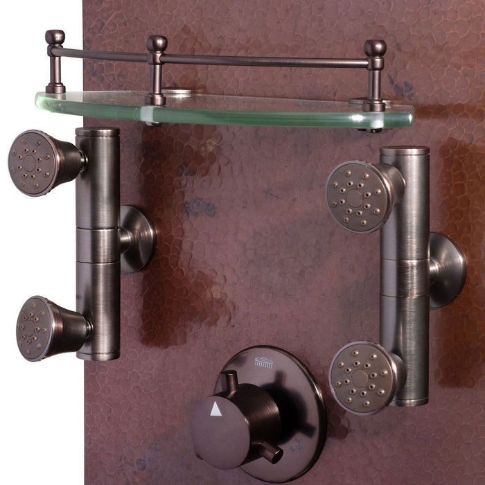 PULSE ShowerSpas Premier Line Mojave Hammered Copper ORB ShowerSpa