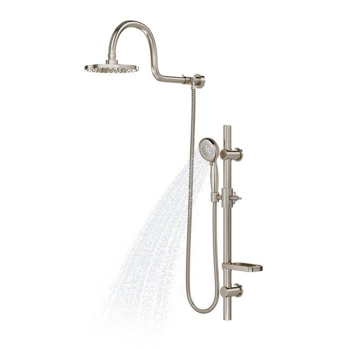 PULSE ShowerSpas Retro Line AquaRain Brushed Nickel Shower System