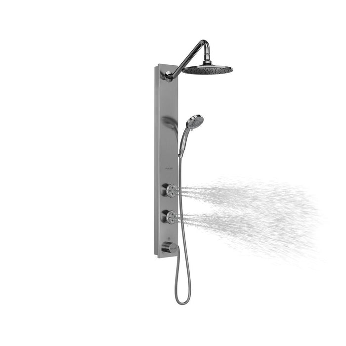 PULSE ShowerSpas Retro Line Aloha Brushed Stainless Steel Shower System