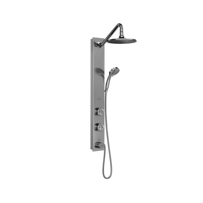 PULSE ShowerSpas Retro Line Aloha Brushed Stainless Steel Shower System