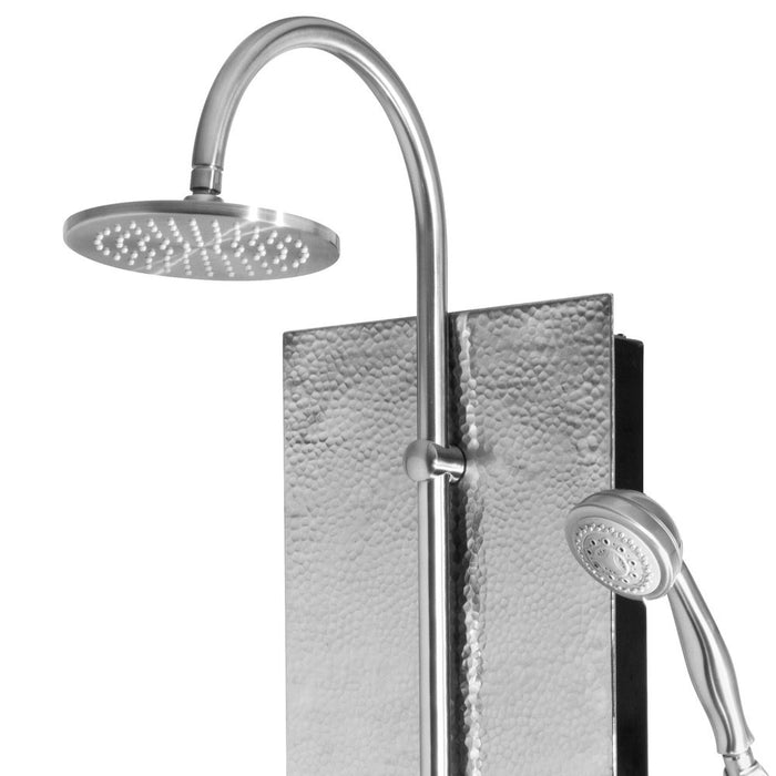 PULSE ShowerSpas Premier Line Vaquero Hammered Brush Aluminum ShowerSpa