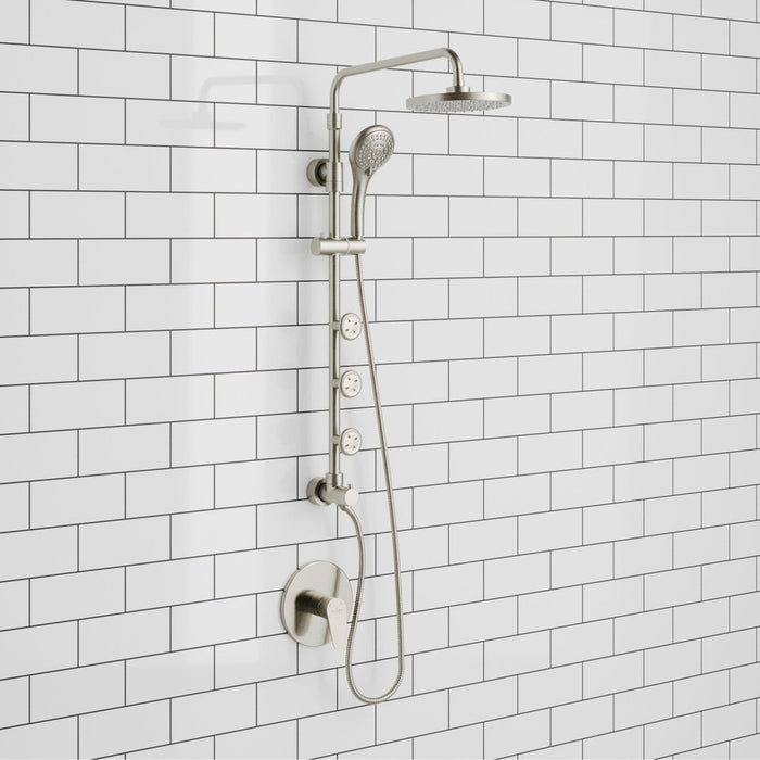 PULSE ShowerSpas Retro Line Lanikai ShowerSpa Brushed-Nickel Shower System