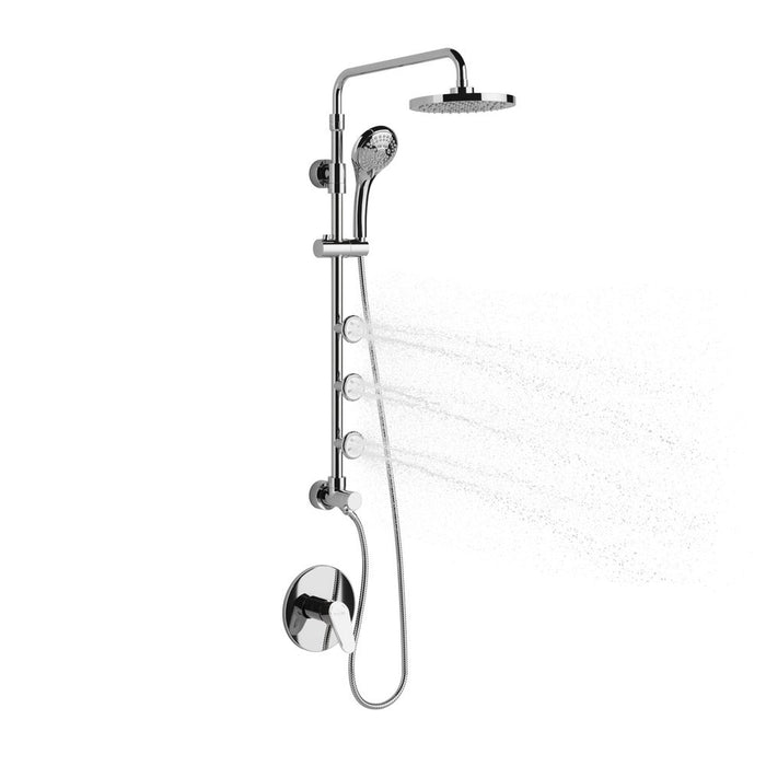 PULSE ShowerSpas Retro Line Lanikai ShowerSpa Chrome Shower System