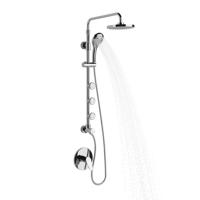 PULSE ShowerSpas Retro Line Lanikai ShowerSpa Chrome Shower System