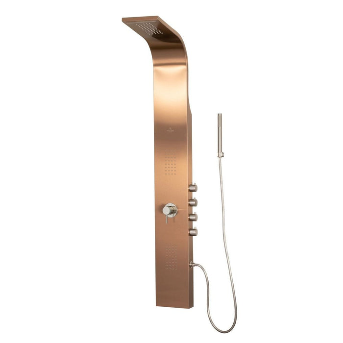 PULSE ShowerSpas Luxury Line Santa Cruz Brushed Bronze Stainless Steel ShowerSpa