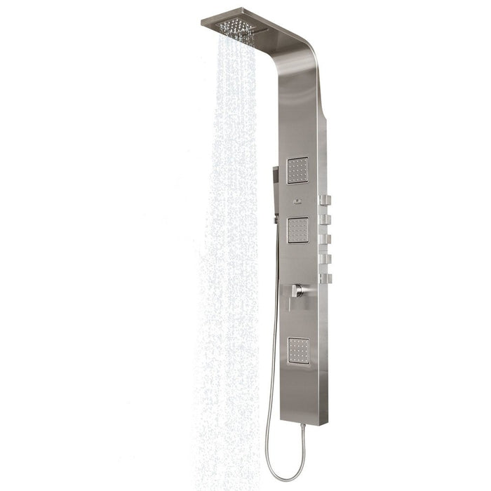 PULSE ShowerSpas Premier Line Waimea Matte Brushed Stainless Steel ShowerSpa