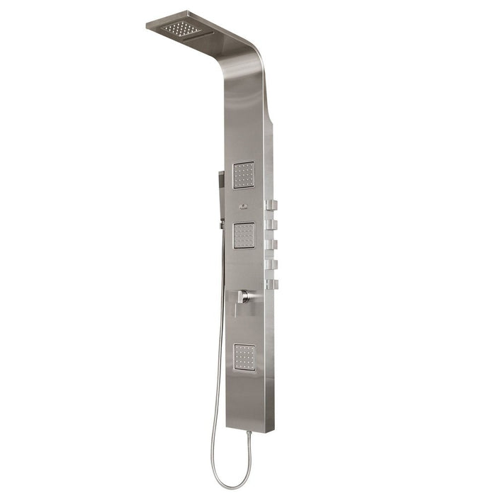 PULSE ShowerSpas Premier Line Waimea Matte Brushed Stainless Steel ShowerSpa