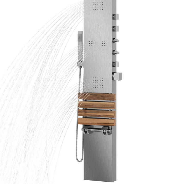 PULSE ShowerSpas Premier Line Oahu Matte Brushed Stainless Steel ShowerSpa