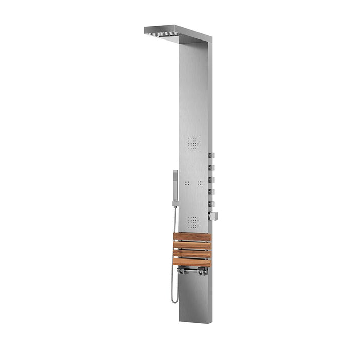 PULSE ShowerSpas Premier Line Oahu Matte Brushed Stainless Steel ShowerSpa