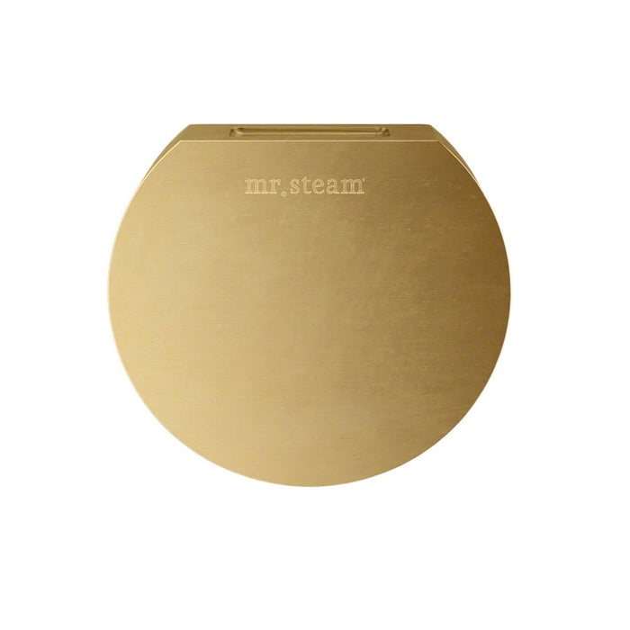 Mr. Steam Aroma Designer 3 in. W. Steamhead with AromaTherapy Reservoir in Round Satin Brass