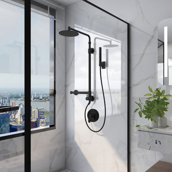 PULSE ShowerSpas Retro Line Atlantis Matte Black Shower System