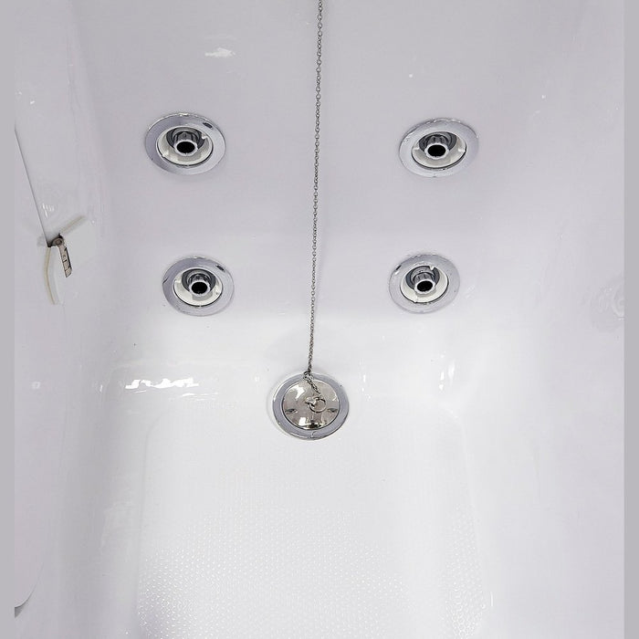 Ella's Bubbles's Bubbles Flow Acrylic Hydro Massage Walk in Tub 28"x48", Left Inward Swing Door, 2 Piece Fast Fill Faucet