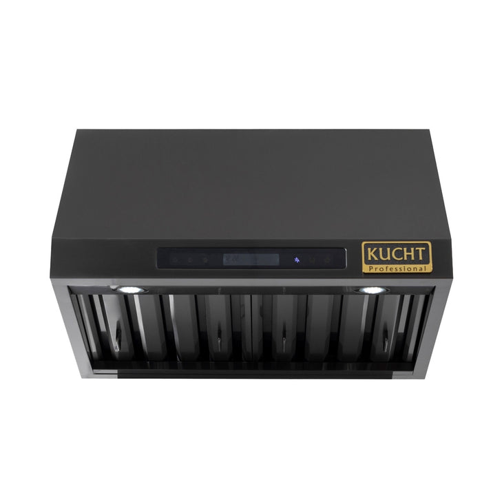 Kucht Professional 36-Inch 900 CFM Under Cabinet Range Hood in Dark Titanium Stainless Steel (KRH363A)