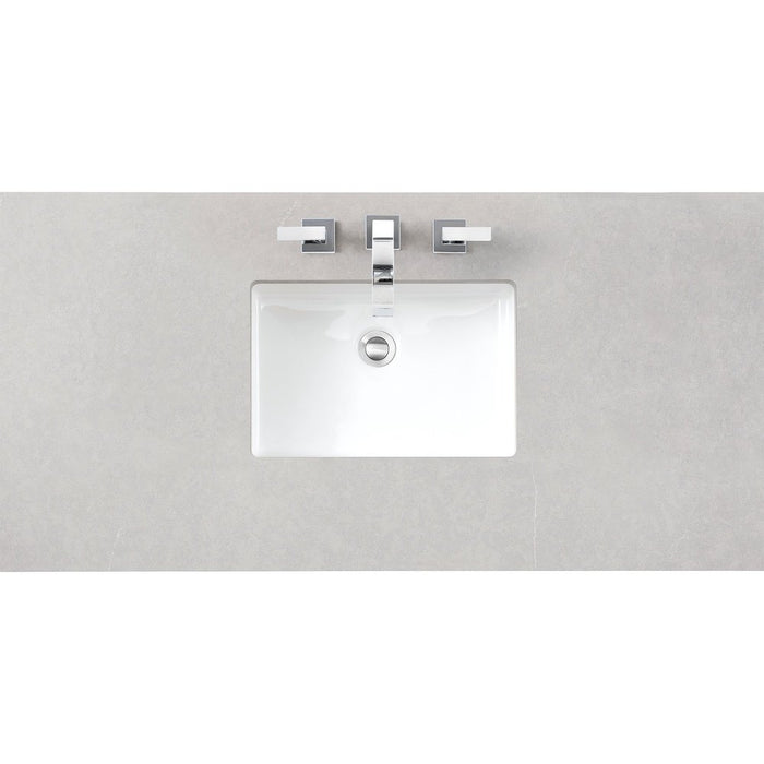 James Martin Vanities Bristol 48" Single Vanity, Bright White w/ 3 CM Eternal Serena Quartz Top