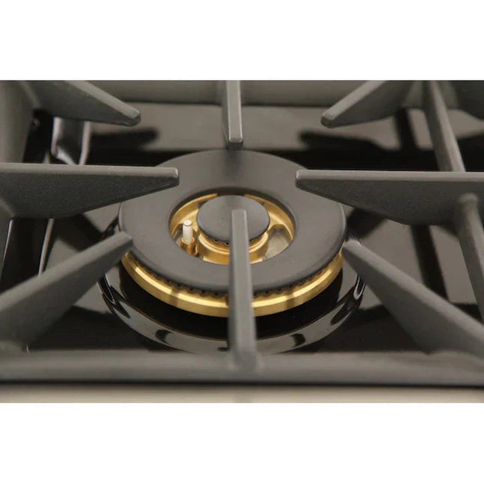 Kucht Signature 48-Inch Pro-Style Dual Fuel Range with Propane Gas in Stainless Steel with Black Oven Door & Rose Gold (KDF482/LP-K-ROSE)