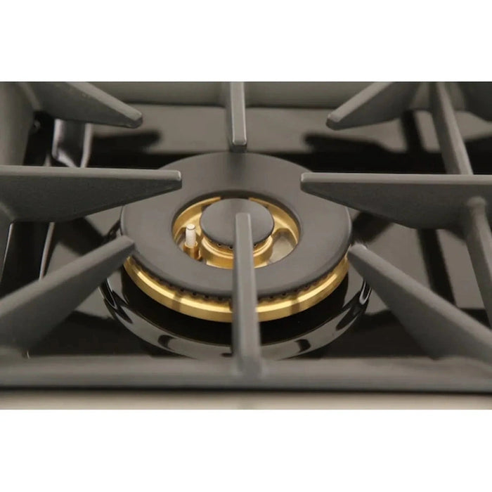 Kucht Professional 36-Inch 5.2 cu ft. Propane Gas Range in Cement Gray with Silver Accents (KNG361/LP-GR)