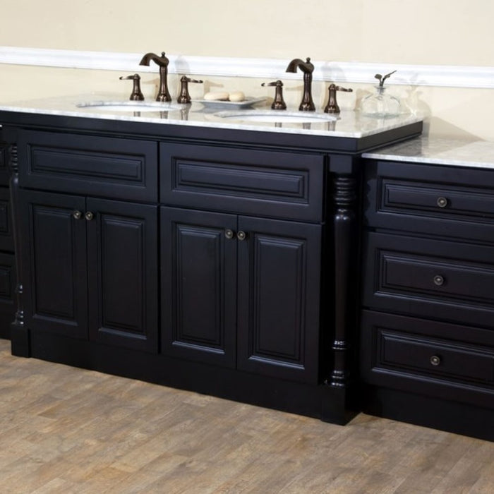 Bellaterra Home 93 in Double sink vanity-dark mahogany