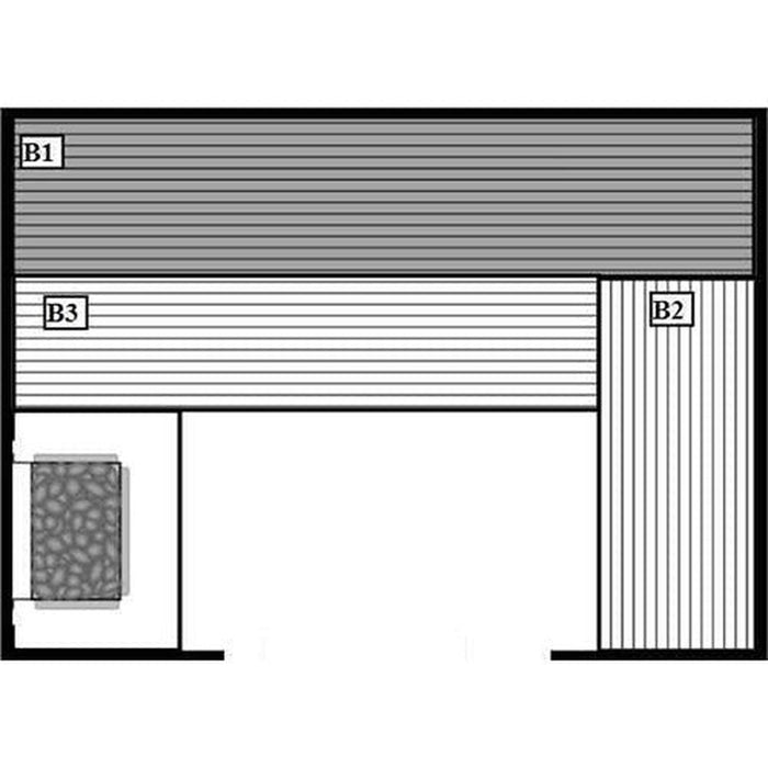 Scandia DIY PreCut Sauna Kit - 48" x 84" x 84" - Scandia Electric Ultra