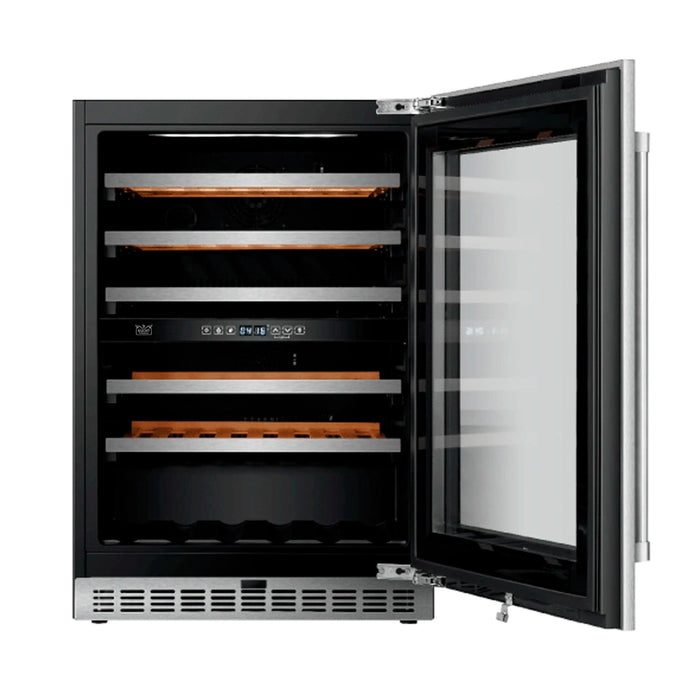 Kucht 24-Inch Freestanding Dual Zone 52-Wine Bottles Wine Cooler in Stainless Steel (D24US)