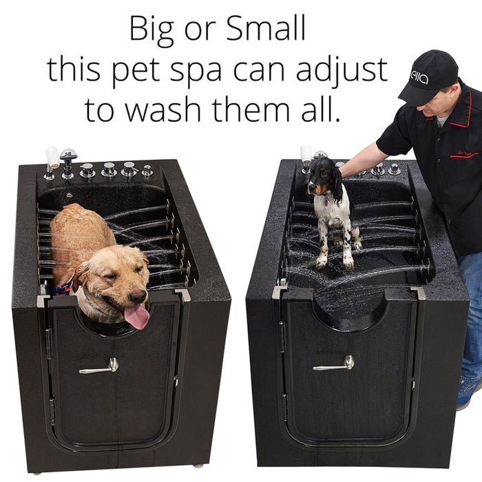 Ella's Bubbles Dog or Pet Walk-In Bath Tub, Infusion Microbubble Therapy, Ozone Sterilization, Right Swing Door