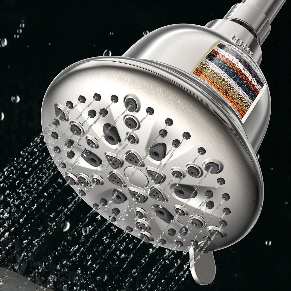 PULSE ShowerSpas PulsePure Filtered Brushed Nickel Showerhead — West ...