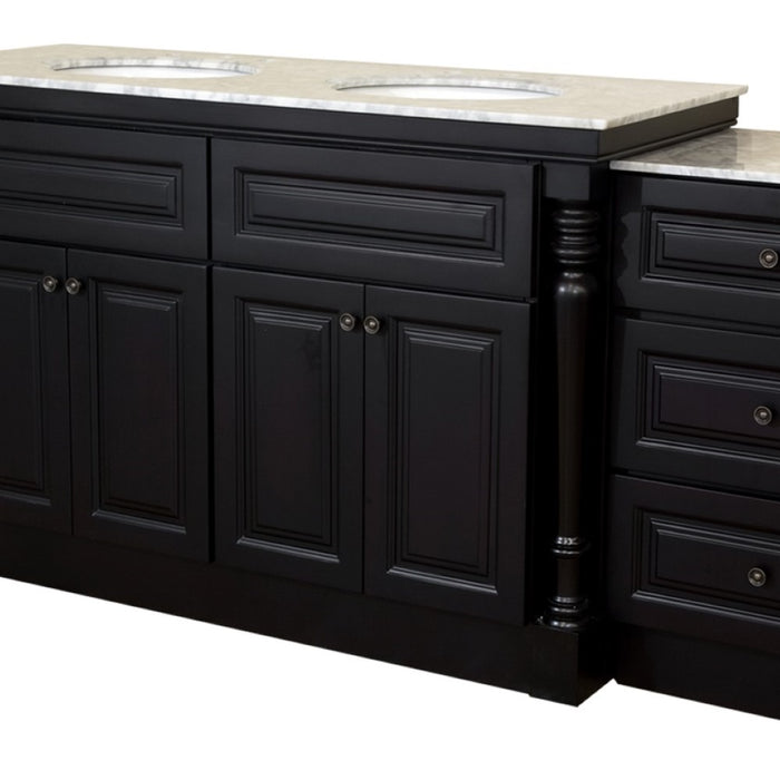 Bellaterra Home 93 in Double sink vanity-dark mahogany