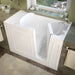 Meditub 26 x 53 Walk-In Bathtub - High-grade marine fiberglass with triple gel coating - White Finish - Inward swinging door - with 6 in. Threshold & 17 in. Seat Height, Built-in grab bar - Right Drain - Soaking- Lifestyle - 2653 - Vital Hydrotherapy