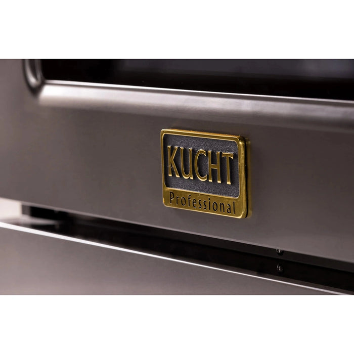 Kucht Horus 30-Inch Dual Fuel Range with 4.2 cu. ft. Electric Oven and 4 Gas Burners in Dark Titanium Stainless Steel with Digital Thermostat (KXD30)