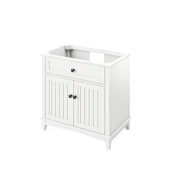 Jeffrey Alexander 36" White Savino Vanity, Steel Grey Cultured Marble Vanity Top, undermount rectangle bowl