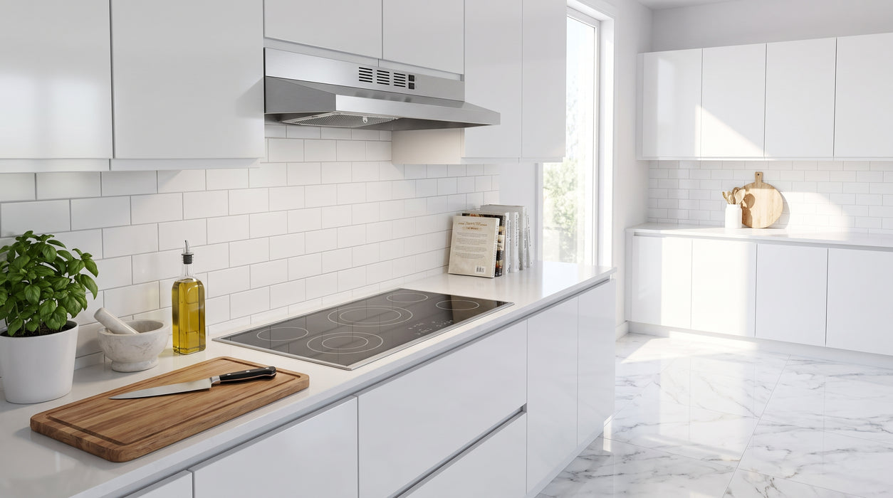 Forno Cappa 30-Inch Under Cabinet Range Hood, Stainless Steel, 200 CFM, Convertible, LED Lighting