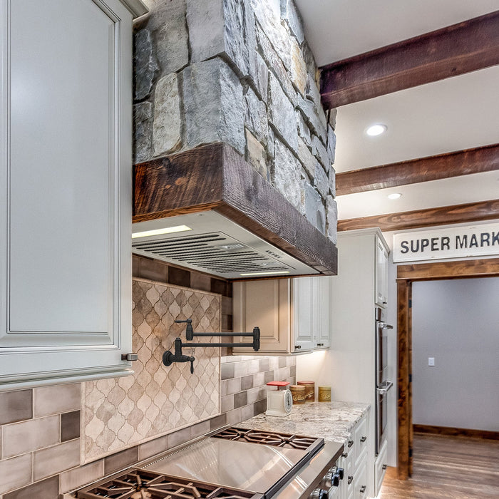 30“ Range Hood Insert, 600 CFM Built-in Stainless Steel Kitchen Hood with LED Lights - AK-HOOD-30