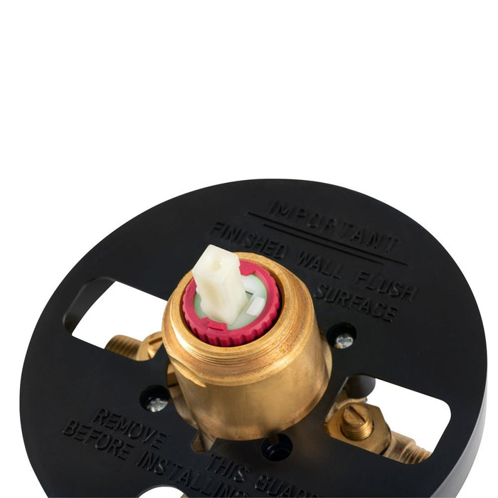 PULSE ShowerSpas Tru-Temp Pressure Balance 1/2" Rough-In Valve with Matte Black Trim Kit