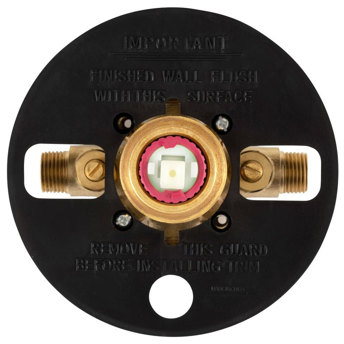 PULSE ShowerSpas Tru-Temp Pressure Balance 1/2" Rough-In Valve with Matte Black Trim Kit