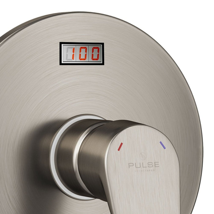 PULSE ShowerSpas LED Tru-Temp Pressure Balance 1/2" Rough-In Valve with Brushed Nickel Trim Kit