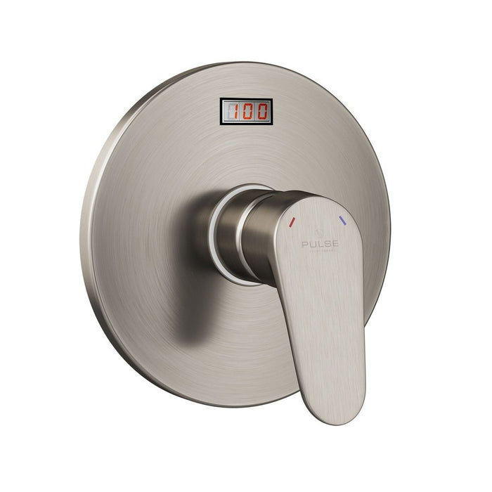 PULSE ShowerSpas LED Tru-Temp Pressure Balance 1/2" Rough-In Valve with Brushed Nickel Trim Kit