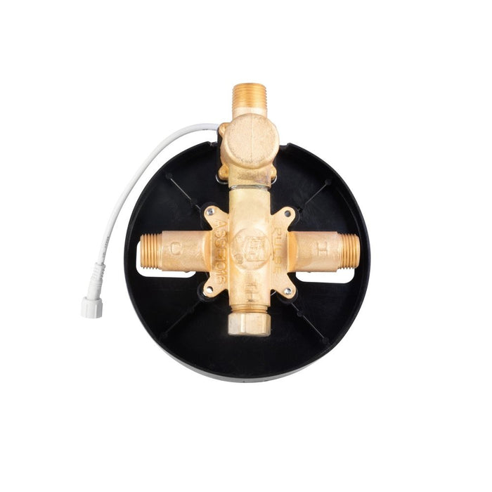 PULSE ShowerSpas LED Tru-Temp Pressure Balance 1/2" Rough-In Valve with Brushed Nickel Trim Kit