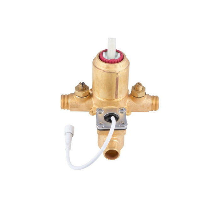 PULSE ShowerSpas LED Tru-Temp Pressure Balance 1/2" Rough-In Valve with Chrome Trim Kit