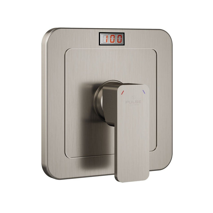 PULSE ShowerSpas LED Tru-Temp Pressure Balance 1/2" Rough-In Valve with Brushed Nickel Trim Kit