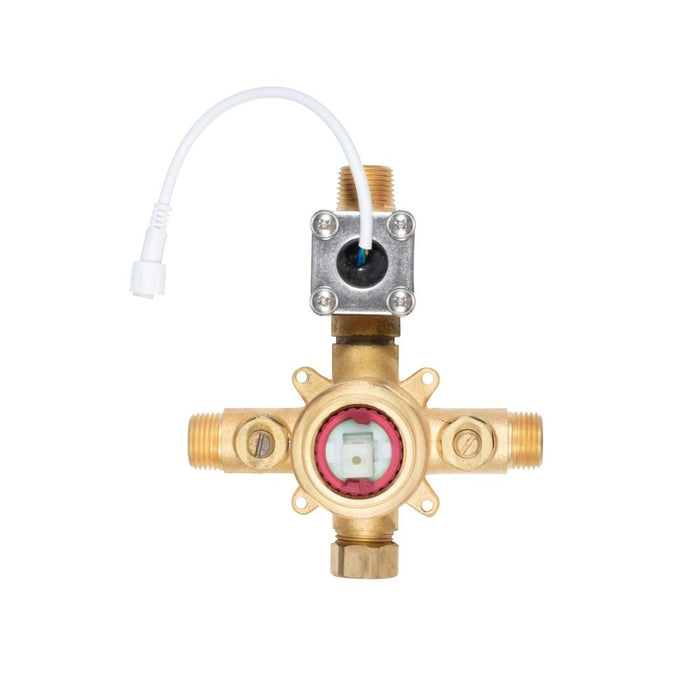 PULSE ShowerSpas LED Tru-Temp Pressure Balance 1/2" Rough-In Valve with Brushed Nickel Trim Kit